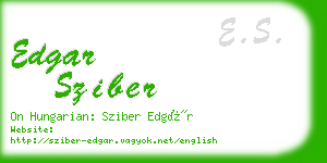 edgar sziber business card